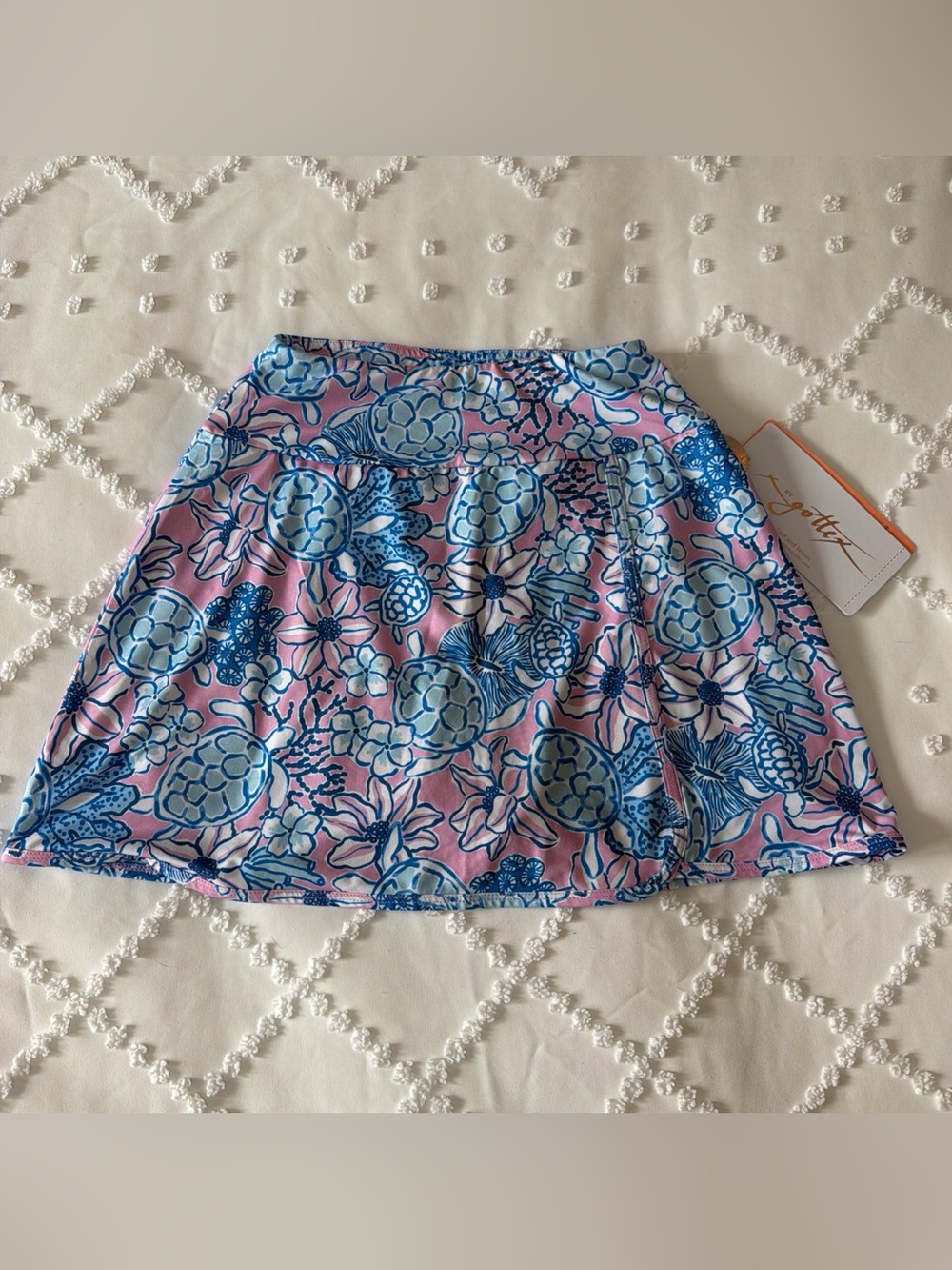 NWT GOTTEX Women’s Pink Turtle Resort Golf Tennis Pickleball Knit Skort Size XS